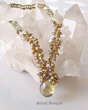 Beautiful smokey citrine and bronze seed pearl gemstone necklace | Schaef Designs | Signature Collection | Gemstone and Pearl Necklace