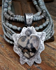Schaef Designs Southwestern marble magnesite disk southwestern necklace set | Arizona