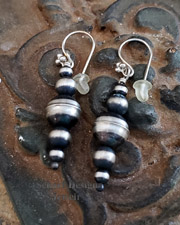 Schaef Designs stacked sterling silver bench bead earrings | Arizona