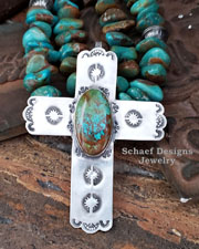 Schaef Designs Pottery Shard & Sterling Silver Southwestern Pendant | New Mexico