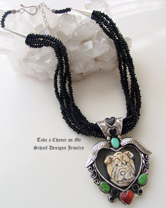 Pet Portrait Southwestern Pendant | Take a Chance on Me | Pet Lover's Jewelry | Schaef Designs Jewelry | San Diego CA 