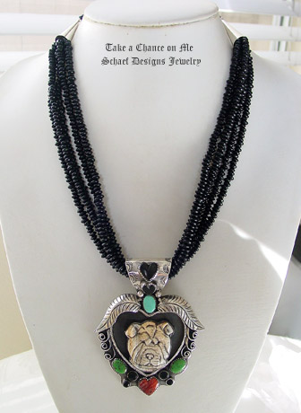 Pet Portrait Southwestern Pendant | Take a Chance on Me | Pet Lover's Jewelry | Schaef Designs Jewelry | San Diego CA