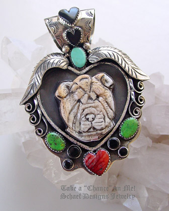 Pet Portrait Southwestern Pendant | Take a Chance on Me | Pet Lover's Jewelry | Schaef Designs Jewelry | San Diego CA 