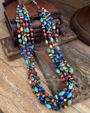 Schaef Designs Lapis Multi Stone Southwestern Layering Necklaces | New Mexico