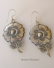 Rocki Gorman Sterling Silver Flower Earrings NEW | Vintage Collection | Schaef Designs Jewelry | San Diego CA