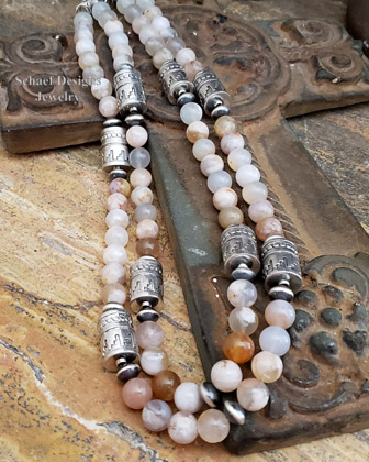 Schaef Designs flower quartz tube bead necklace set | Arizona