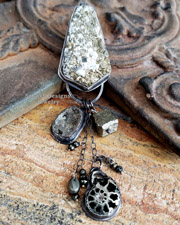 Schaef Designs Gole Pyrite & Sterling Silver Charm Pendant | New Mexico