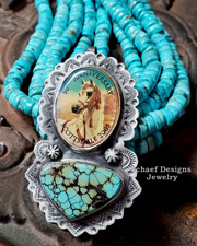  Schaef Designs Blue Boulder Opal Pendant  | Arizona