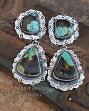 Schaef Designs Hubei Turquoise & Sterling Silver Post Earrings | Arizona