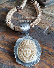 Schaef Designs Boulder Opal & Sterling Silver Southwestern Cross Pendant | Arizona