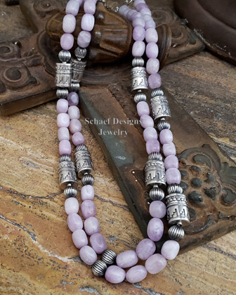 Schaef Designs aquamarine & sterling silver Southwestern basics tube bead Necklace | Arizona 