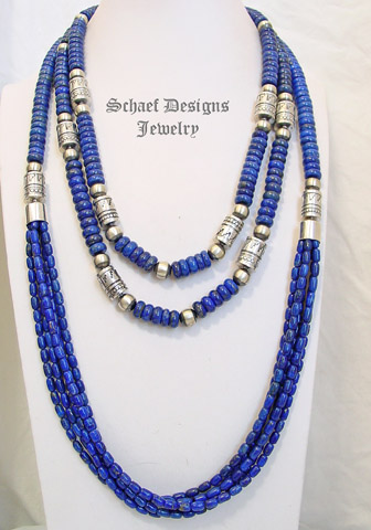 Lapis spiny oyster shell turquoise native american necklace | upscale online Southwestern Native American Jewelry Gallery Boutique | Schaef Designs Southwestern & Equine Jewelry | San Diego CA 