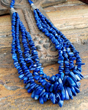 Schaef Designs Blue Ice & Stamped Sterling Silver Charm Bracelet | New Mexico