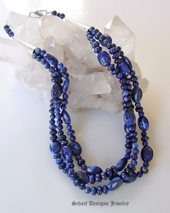 Dan Dodson lapis crosspath southwestern pendant | Schaef Designs Jewelry | San Diego, CA  