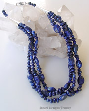 Schaef Designs 3-strand adjustable lapis necklace | Schaef Designs Jewelry | online jewelry boutique | San Diego, CA  