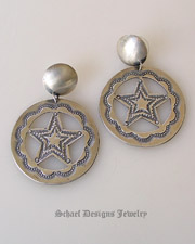 Rocki Gorman Lone Star Earrings | Vintage Collection | upscale online artisan handcrafted Southwestern & Equine Jewelry Gallery Boutique | Schaef Designs Southwestern & Equine Jewelry | Vintage Revival Jewelry Collection | San Diego, CA   