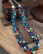 Schaef Designs Confetti Multi Stone Long 5 Strand Necklace | Arizona