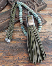 Schaef Designs Denim Lapis & Sterling Silver Multi Strand Charm Necklace | Arizona 