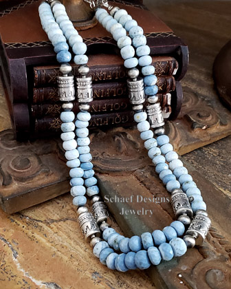 Schaef Designs Owhyee Opal Tube Bead Necklace Set | Arizona | Arizona 