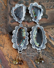 Schaef Designs Petrified Opal Citrine Post Earrings | New Mexico
