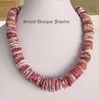 Purple spiny oyster shell & turquoise chip with oxidized vintage bench bead necklace by Schaef Designs | online upscale native american jewelry boutique gallery | upscale online Southwestern Equine & Native American Jewelry Gallery Boutique | Schaef Designs Southwesteren & Equine Jewelry | San Diego CA