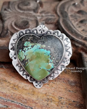 Schaef Designs Small Hubei Turquoise Heart Pendant | Arizona 