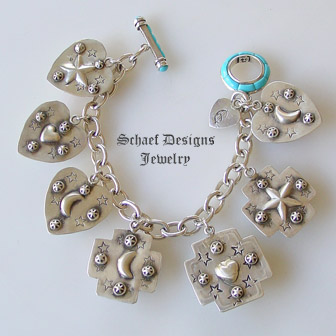 Schaef Designs Jewelry Southwestern Totem Charm Bracelet | Vintage Revival Collection | online upscale Southwestern Native American jewelry gallery boutique | Schaef Designs Southwestern Equine Jewelry | San Diego, CA