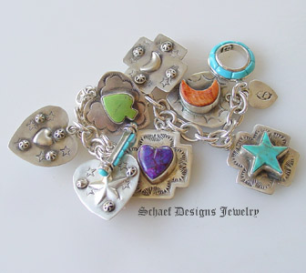 Schaef Designs Jewelry Southwestern Totem Charm Bracelet | Vintage Revival Collection | online upscale Southwestern Native American jewelry gallery boutique | Schaef Designs Southwestern Equine Jewelry | San Diego, CA