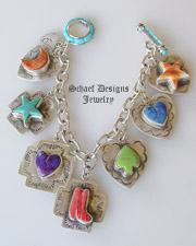 Schaef Designs Jewelry Southwestern Totem Charm Bracelet | Vintage Revival Collection | online upscale Southwestern Native American jewelry gallery boutique | Schaef Designs Southwestern Equine Jewelry | San Diego, CA  