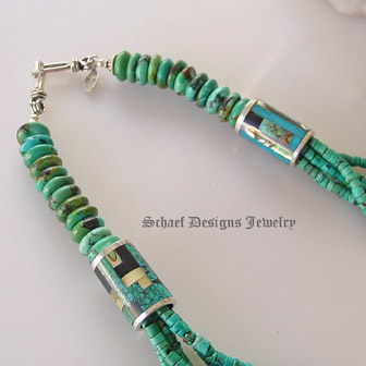 Schaef Designs turquoise charm necklace with native american jewelry | treasure necklace | Totem Animal Jewelry | Upscale online Southwestern, Equine, & Native American Jewelry Gallery Boutique | Schaef Designs artisan handcrafted Jewelry | San Diego CA