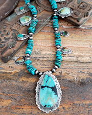  Schaef Designs Opal Turquoise Sterling Silver Southwestern Kachina Pendant | Arizona