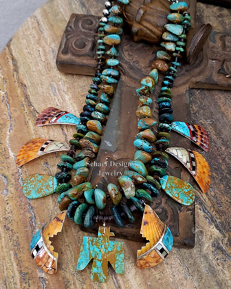 Schaef Designs Turquoise & Spiny Oyster Shell 