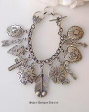 Rocki Gorman Sterling Silver Charm Bracelet | Vintage Collection | Schaef Designs Southwestern Equine Equestrian Jewelry | San Diego CA 