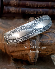   Vince Platero Hand Stamped Sterling Silver Bangle Cuff Bracelets | 
Arizona
