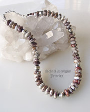 Wildhorse & Antique Silver Bead Single Strand Necklace for Rocki Gorman Pendants | Vintage Collection | Schaef Designs Southwestern artisan handcrafted Jewelry | San Diego CA 