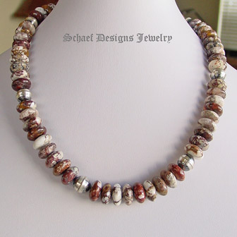 Wildhorse & Antique Silver Bead Single Strand Necklace for Rocki Gorman Pendants | Vintage Collection | Schaef Designs Southwestern artisan handcrafted Jewelry | San Diego CA 