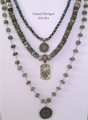 Schaef Designs Labradorite Mystic spinel & Sterling Silver Necklace Set | New Mexico