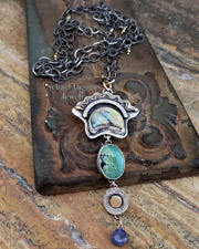 Schaef Designs Opal turquoise tanzanite Necklace| Arizona