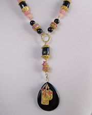 Afghani Aquamarine Nuggest, White Freshwater Pearls Wire Wrapped in Gold | Long Necklace