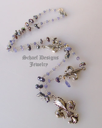 Schaef Designs Prasiolite, tanzanite & sterling silver  gemstone bracelet | New Mexico 