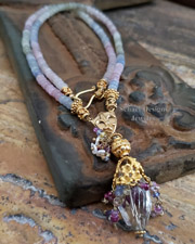 Schaef Designs Sapphire, Prasiolite, Freshwater pearl & gold vermeil necklace | New Mexico 