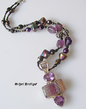 
Large Ametrine & Amethyst Nuggets, Rare Vintage Brown Iris beads  and Sterling Silver Gemstone Bracelet| Schaef Designs | Gemstone Bracelet