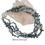 Keishi Pearl, Petal Pearl, GEm Quality London Blue Topaz, and Kyanite Necklace