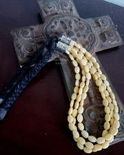 Schaef Designs 3 strand chamois black Braided leather Necklace | Arizona