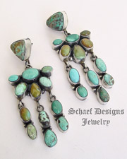  Carico Lake Turquoise & sterling silver POST Earrings by Emma Lincoln | Schaef Designs | New Mexico 