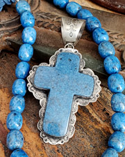 Schaef Designs Southwestern Buffalo Turquoise & Sterling Silver Tassel Necklace | Arizona