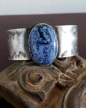  Schaef Designs Dumoritierite & Sterling Silver Cuff Bracelet | Arizona 