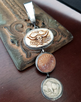 Schaef Designs Kingman Turquoise & Sterling Silver Southwestern Bangle Bracelet | Arizona 