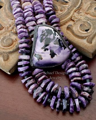 Schaef Designs Tiffany Stone in Black Silver pendant | Arizona