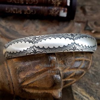 Vince Platero sterling silver bangle bracelet | Schaef Designs | Arizona
